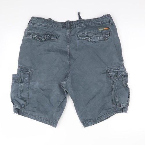 Superdry Mens Blue   Cargo Shorts Size XL