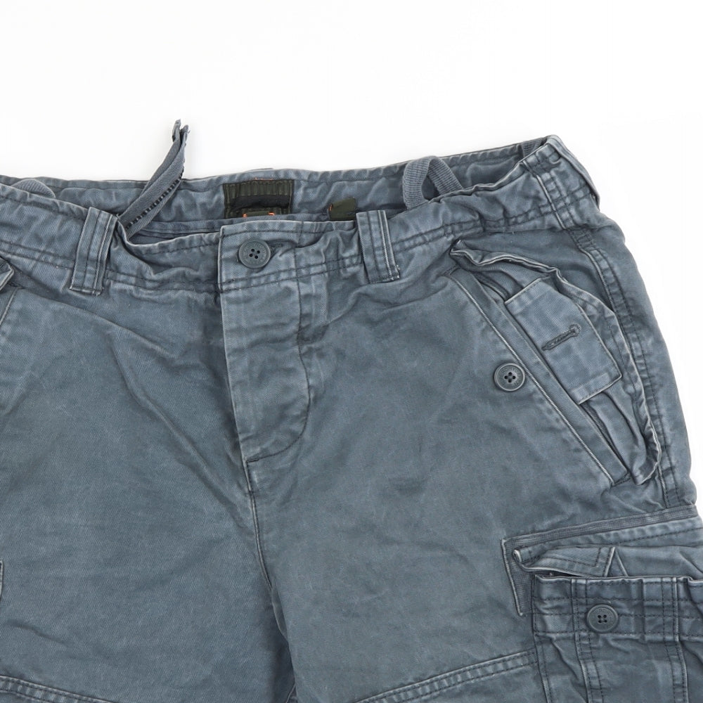 Superdry Mens Blue   Cargo Shorts Size XL