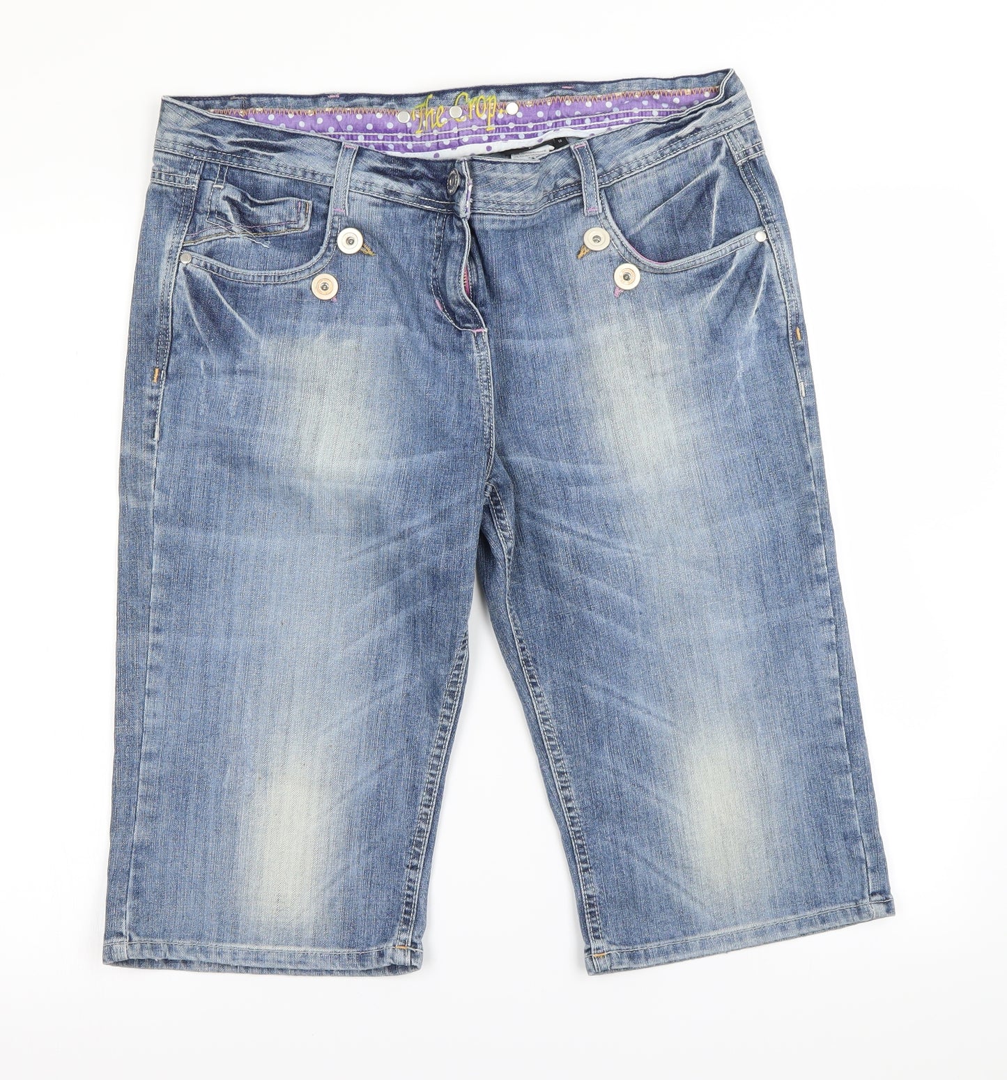 Next  Womens Blue   Mom Shorts Size 18