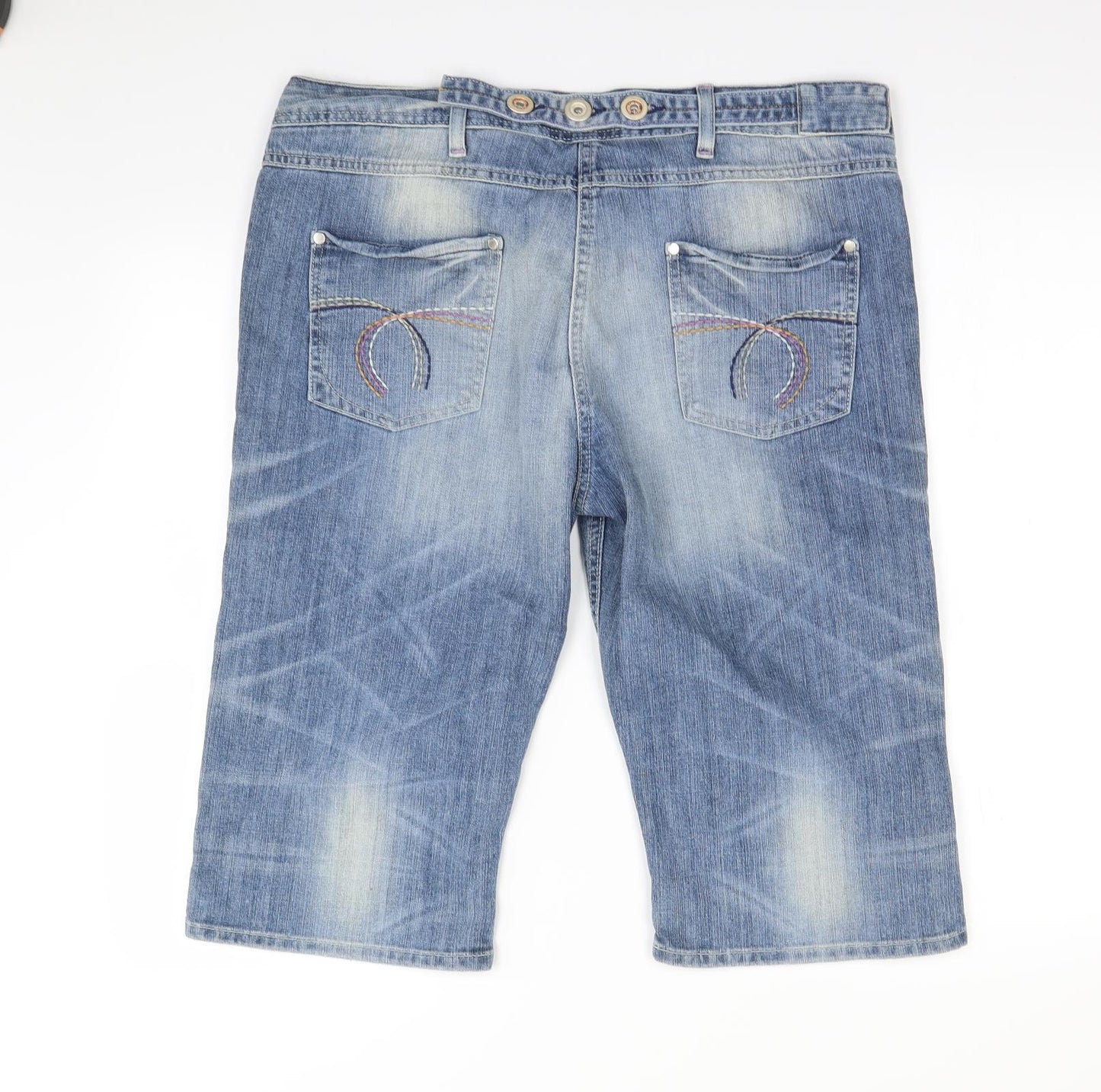 Next  Womens Blue   Mom Shorts Size 18