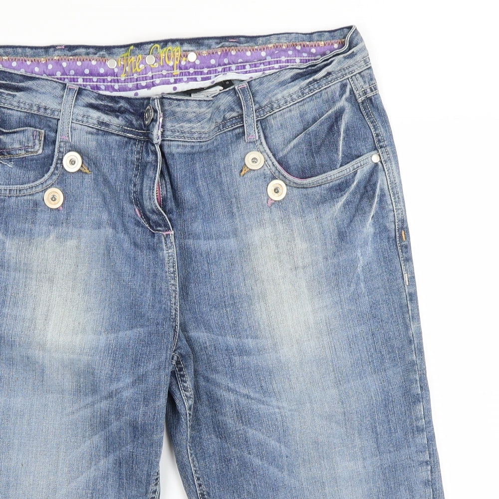 Next  Womens Blue   Mom Shorts Size 18