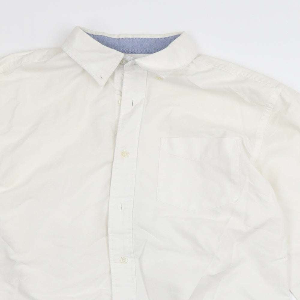 Next  Mens White    Button-Up Size L