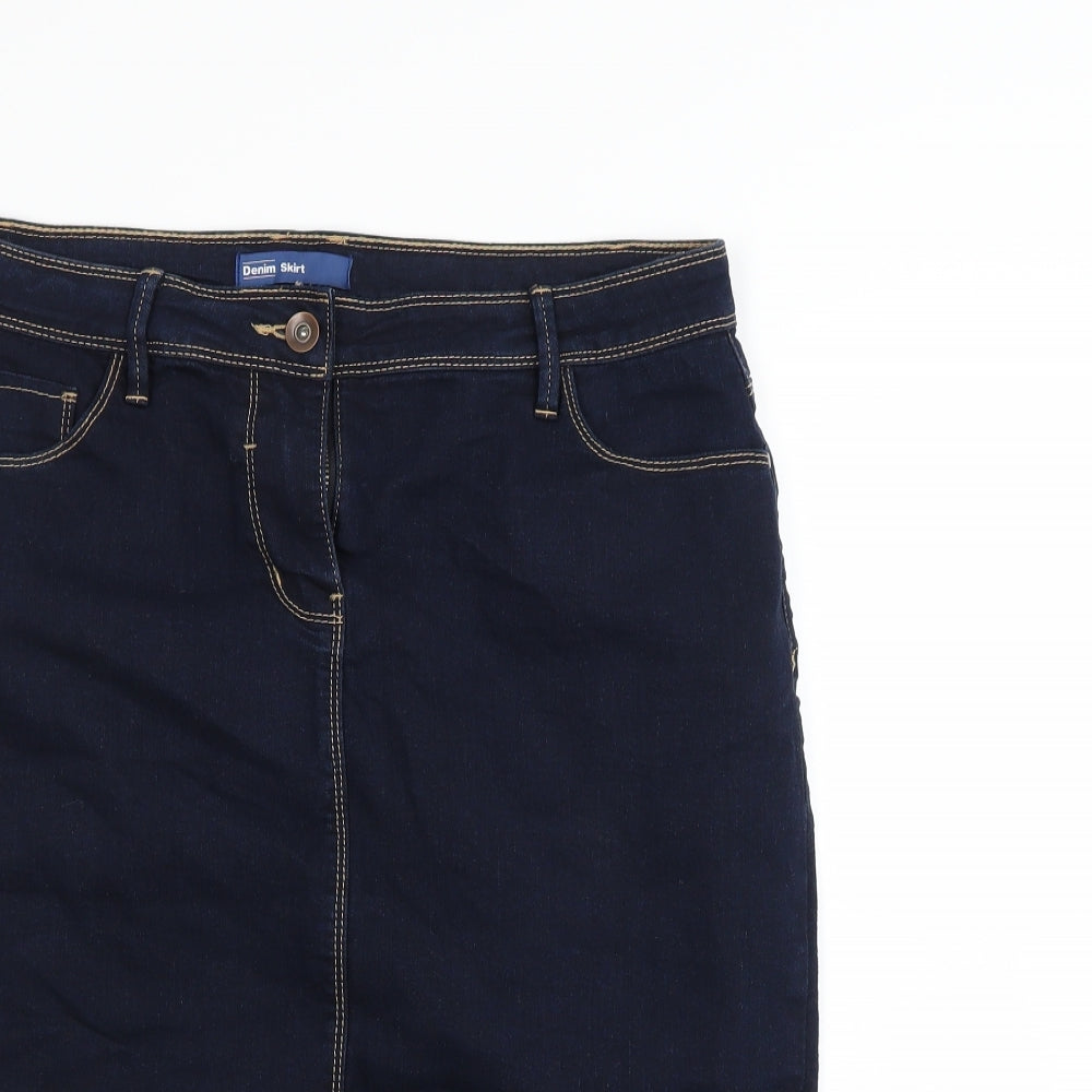 BHS Womens Blue   Straight & Pencil Skirt Size 14