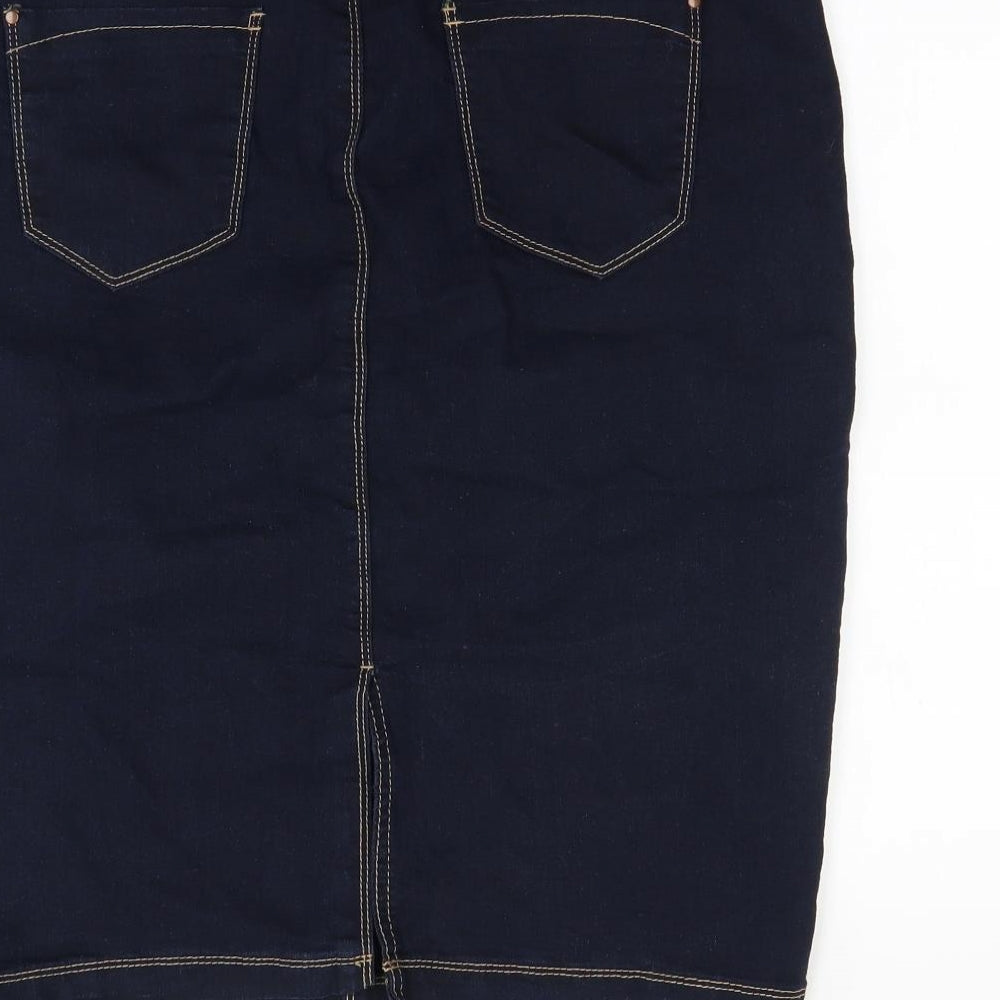BHS Womens Blue   Straight & Pencil Skirt Size 14