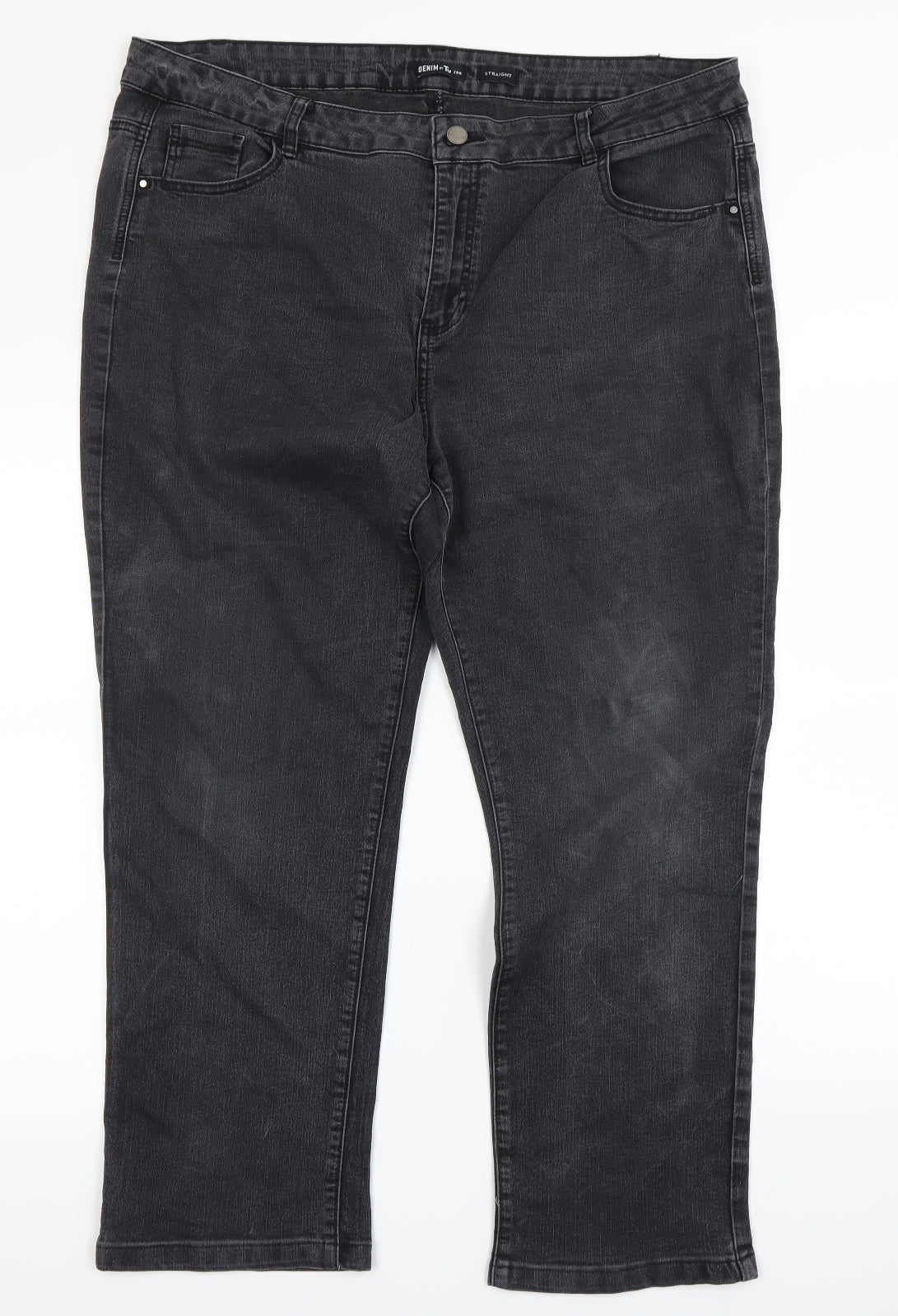 TU Womens Black   Straight Jeans Size 20 L26 in