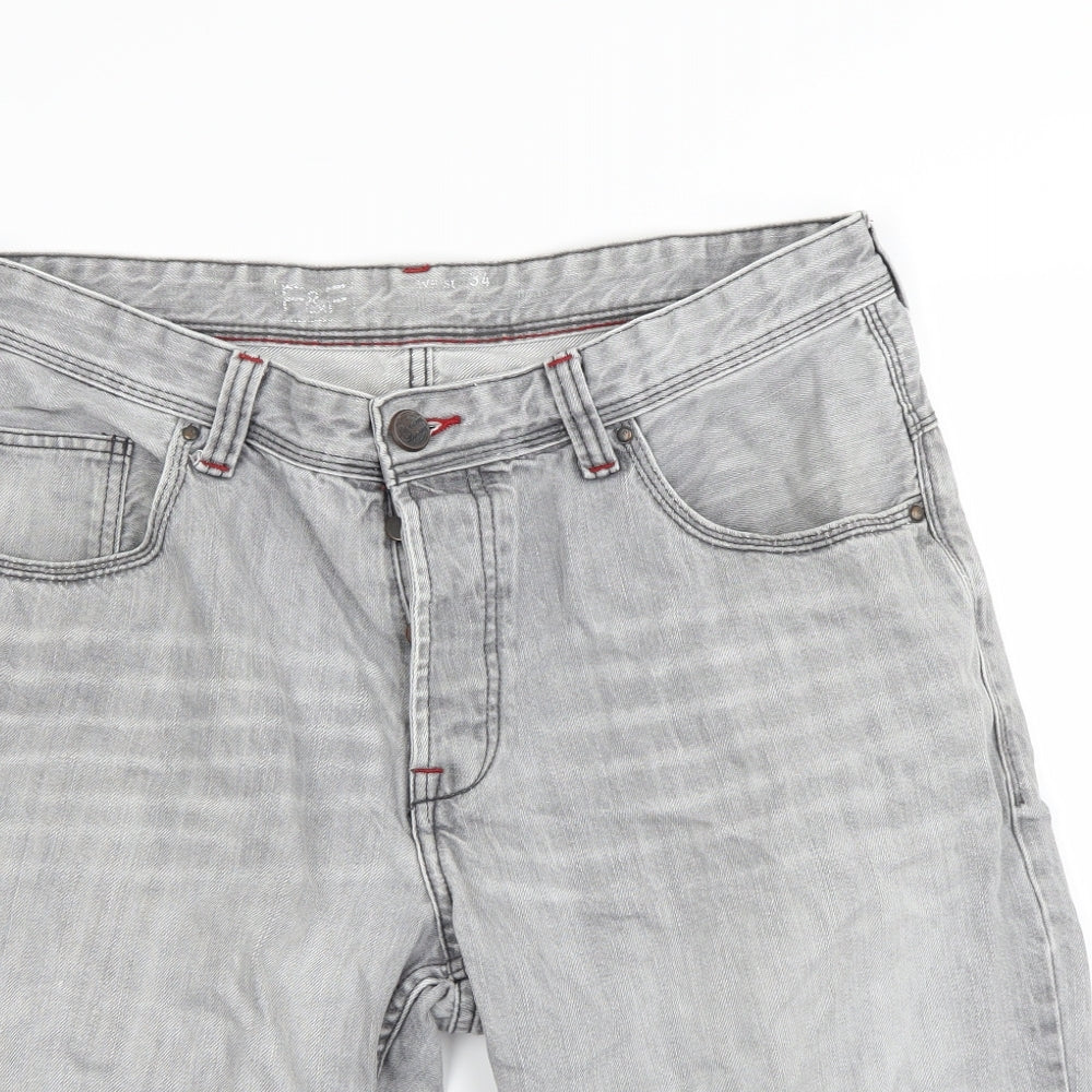 F&F Mens Grey   Chino Shorts Size S