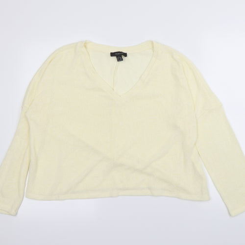 Primark Womens Yellow   Henley Jumper Size S