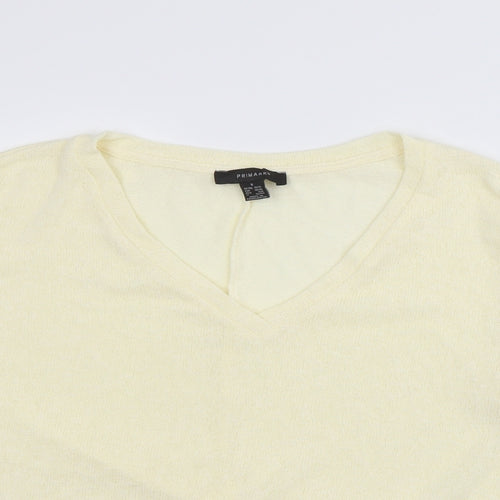 Primark Womens Yellow   Henley Jumper Size S