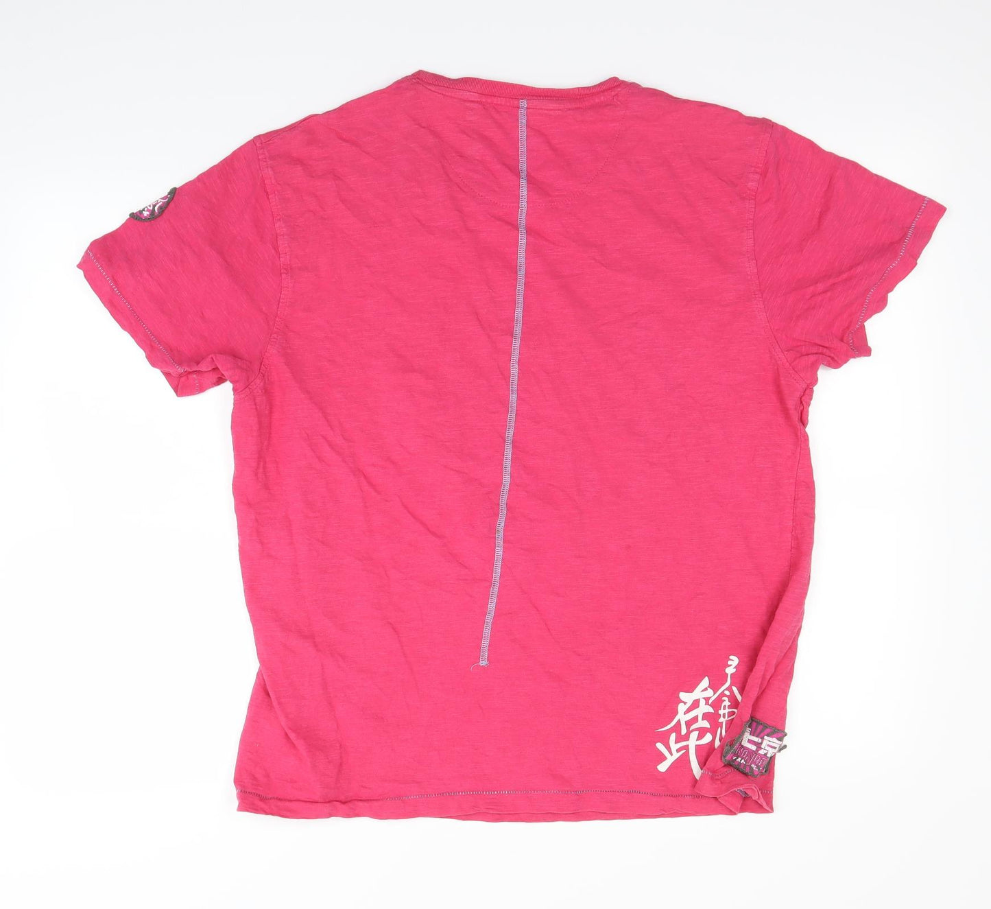 Denim Seventy3 Womens Pink   Basic T-Shirt Size L