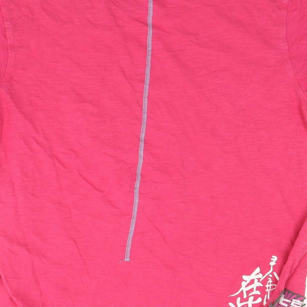 Denim Seventy3 Womens Pink   Basic T-Shirt Size L