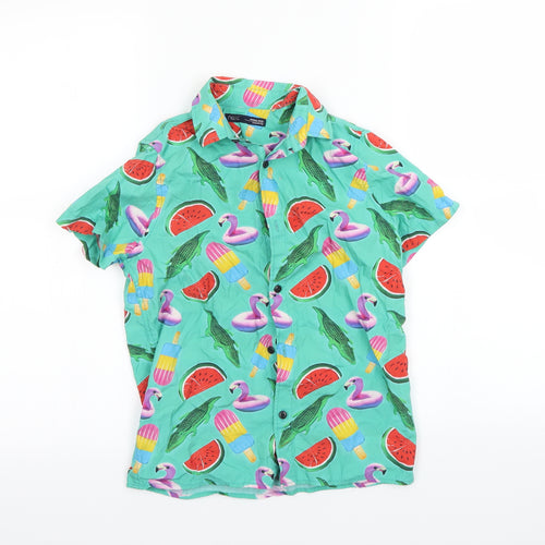 Next  Boys Green   Basic Button-Up Size 8 Years