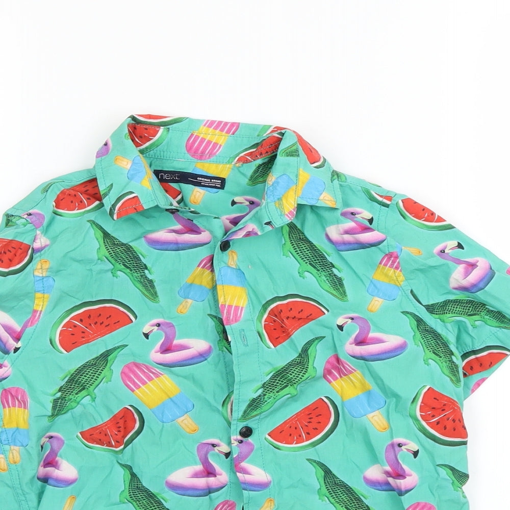 Next  Boys Green   Basic Button-Up Size 8 Years
