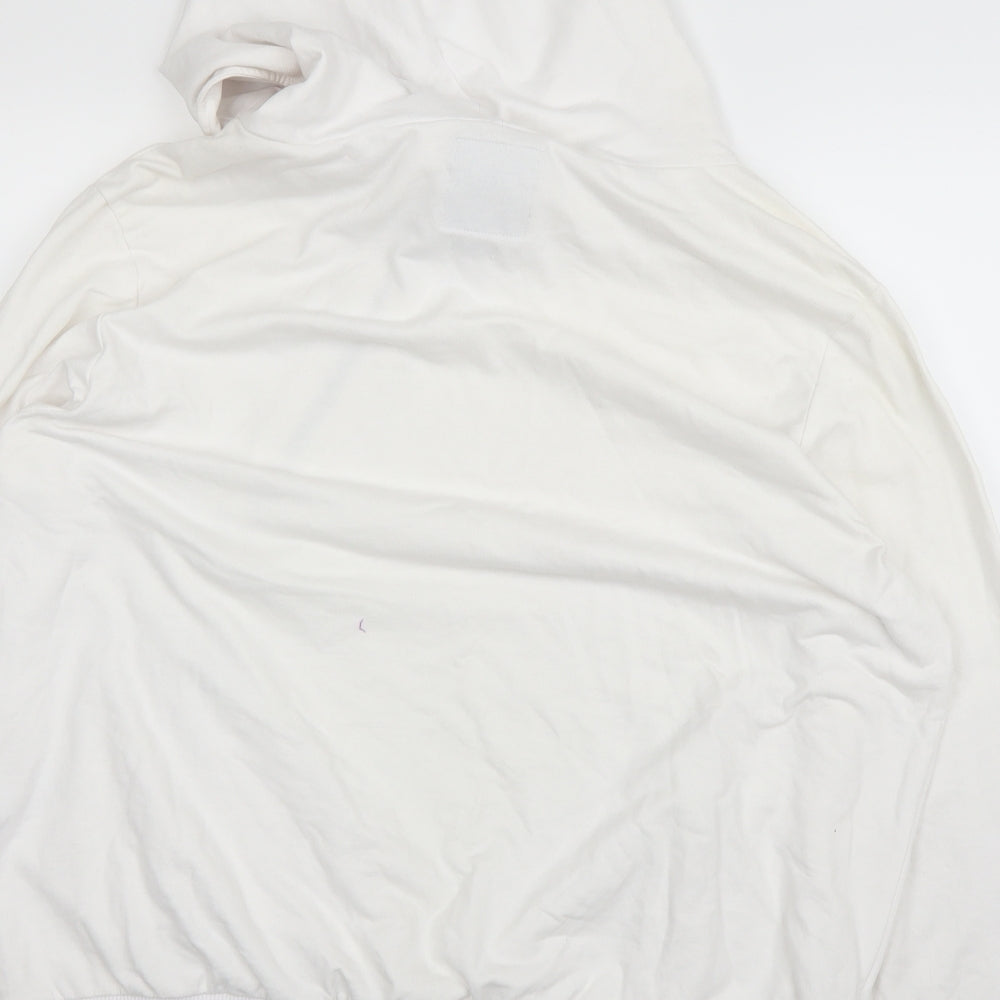 River Island Mens White   Pullover Hoodie Size 2XL