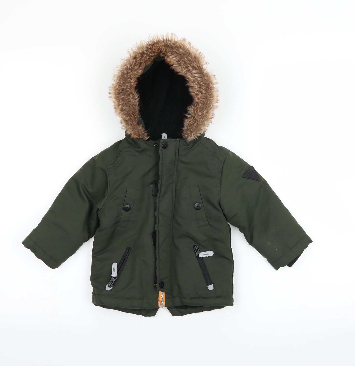 Rebel Baby Green   Parka Coat Size 9-12 Months