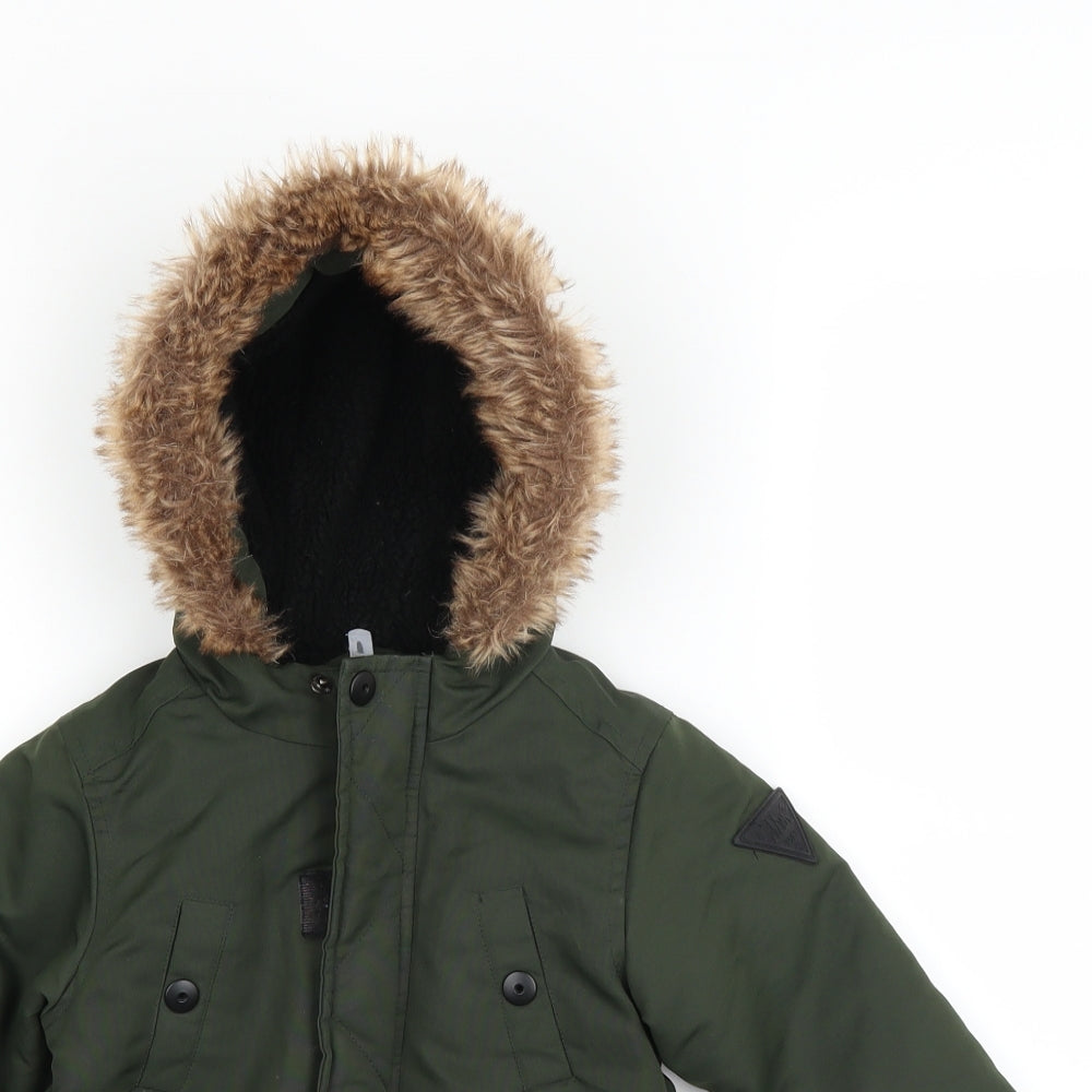Rebel Baby Green   Parka Coat Size 9-12 Months