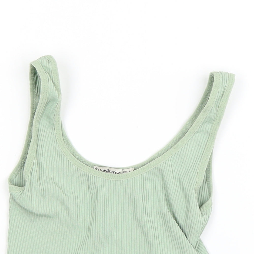 Stradivarius Womens Green   Basic T-Shirt Size S