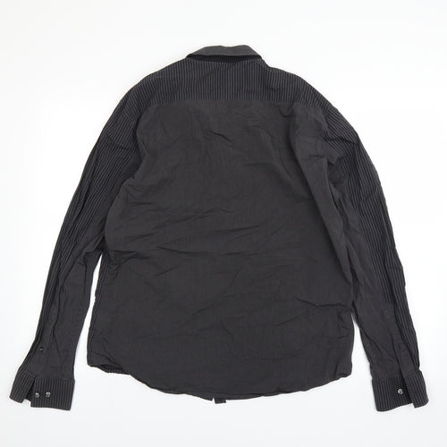 NEXT Mens Black    Dress Shirt Size L