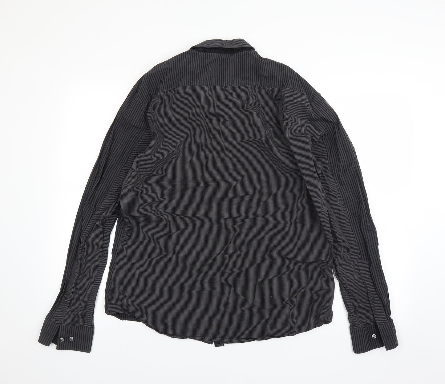 NEXT Mens Black    Dress Shirt Size L