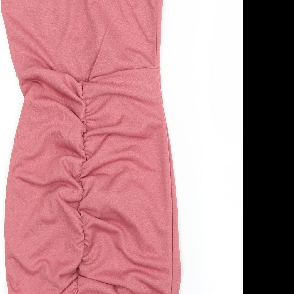 PRETTYLITTLETHING Womens Pink   Pencil Dress  Size 10