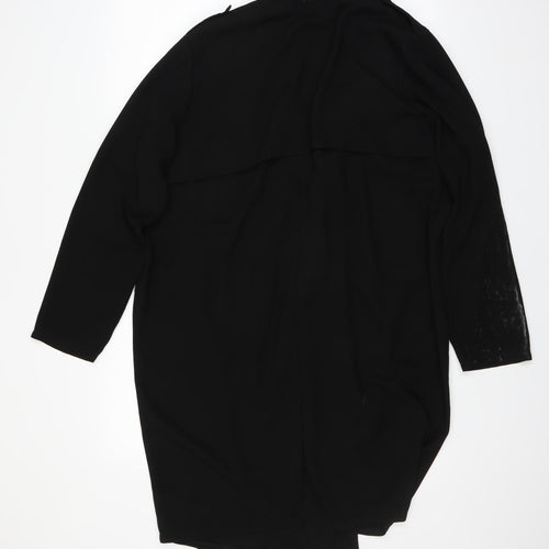 Boohoo Womens Black   Overcoat Coat Size M