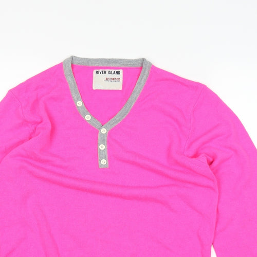 River Island Womens Pink   Basic T-Shirt Size S
