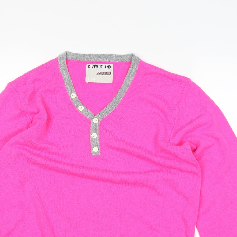 River Island Womens Pink   Basic T-Shirt Size S
