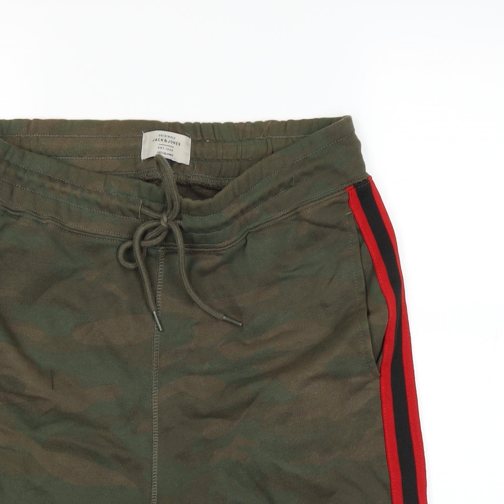 JACK & JONES Mens Green   Sweat Shorts Size M