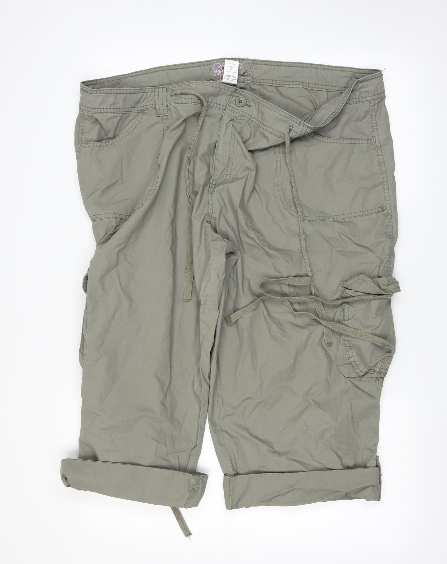 Cherokee Womens Green   Cargo Shorts Size 22