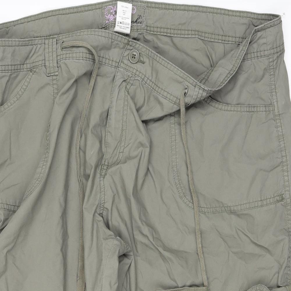 Cherokee Womens Green   Cargo Shorts Size 22