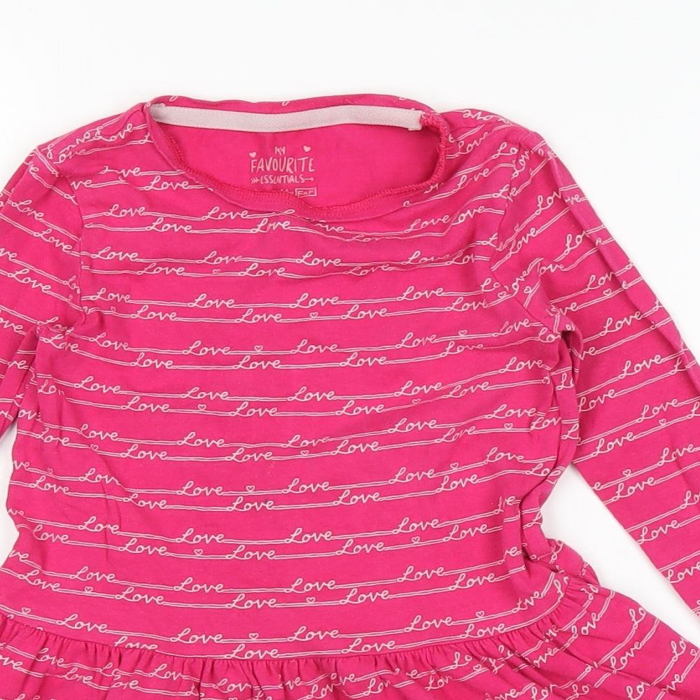 F&F Girls Pink   Fit & Flare  Size 3-4 Years