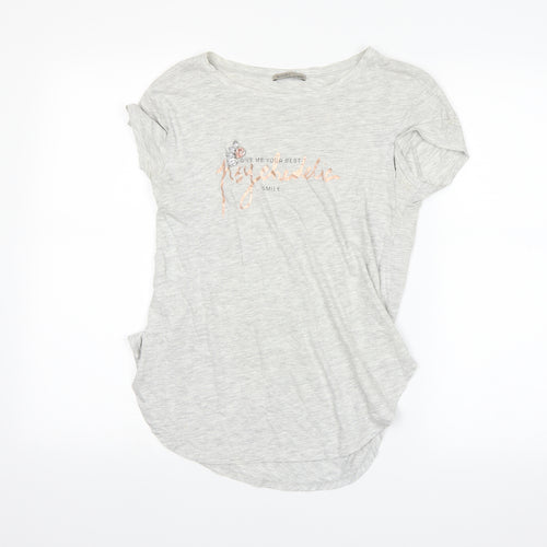 Zara Womens Grey   Basic T-Shirt Size S