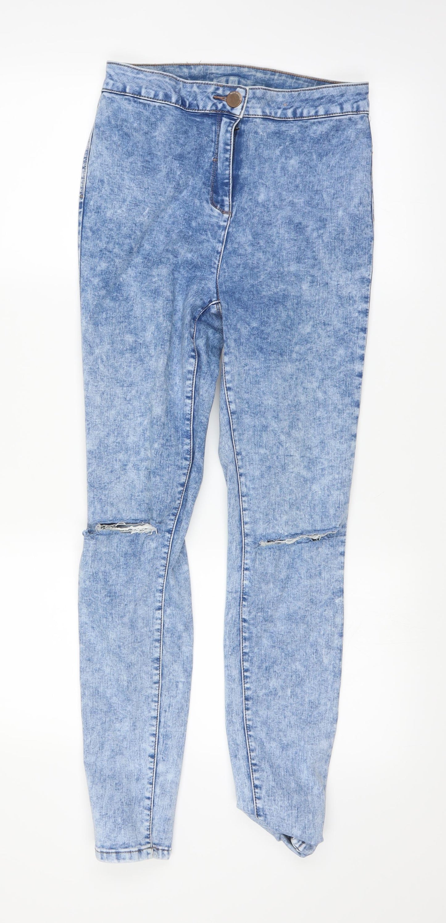 Preworn Womens Blue   Skinny Jeans Size 12 L29 in