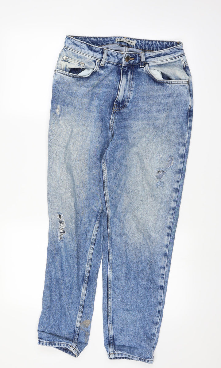 DENIMCO Womens Blue Straight Jeans Size 10 L30 in