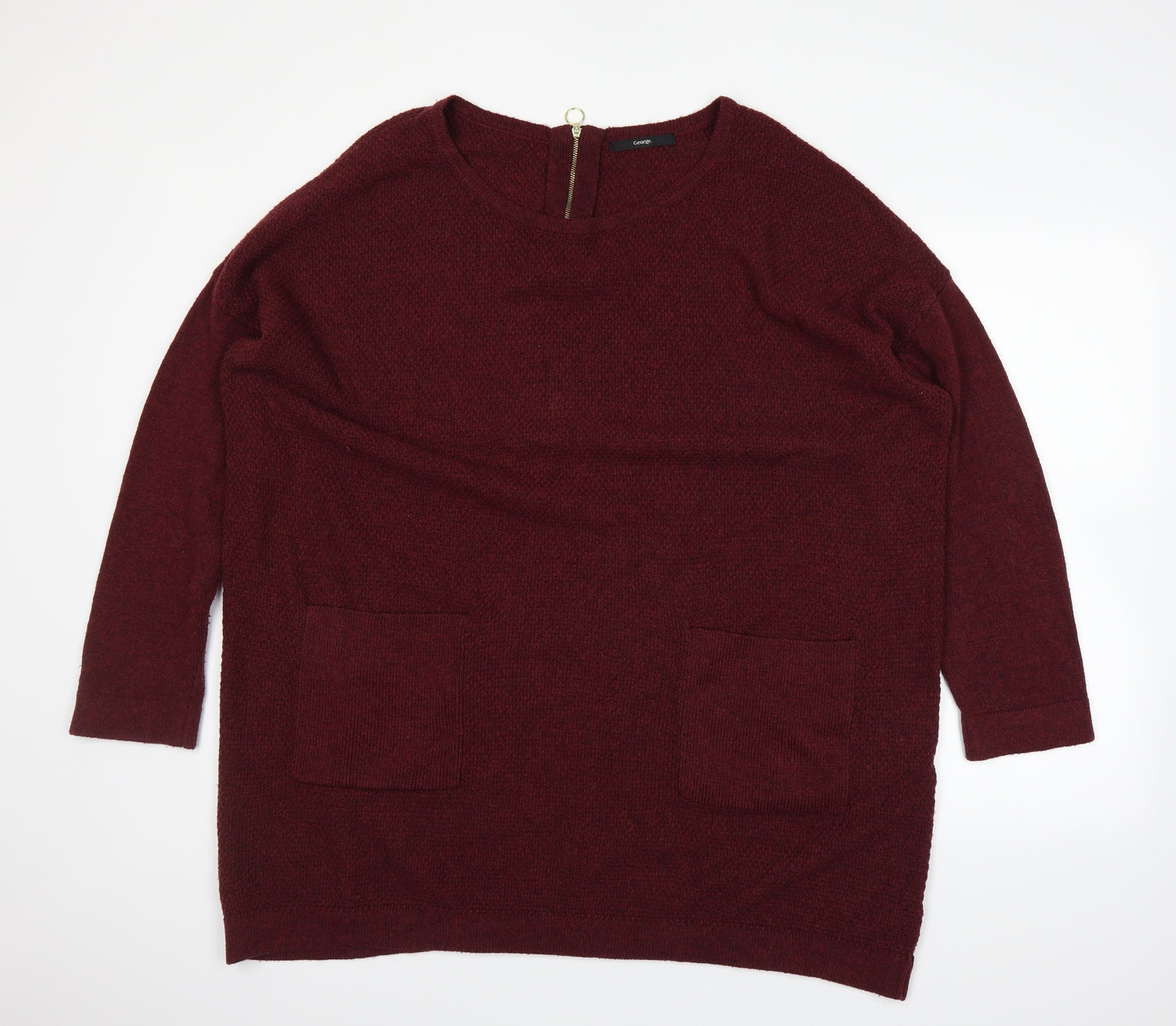 George Womens Red   Pullover Jumper Size 22