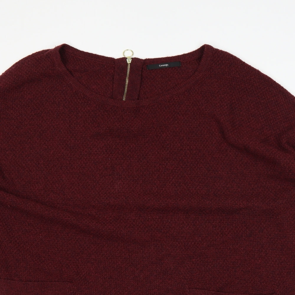 George Womens Red   Pullover Jumper Size 22