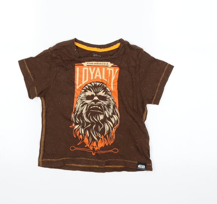 Star Wars Boys Brown Basic T-Shirt Size XS
