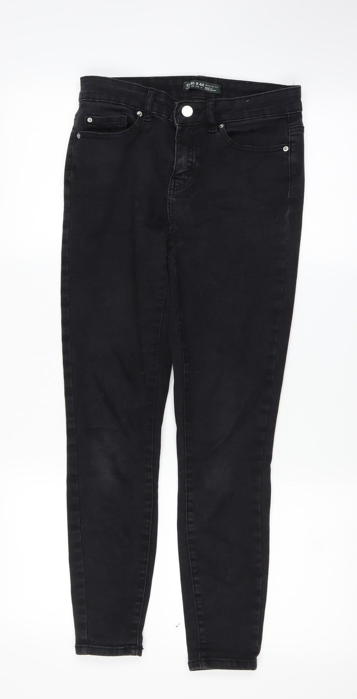 DENIMCO Womens Black   Skinny Jeans Size 12 L25 in