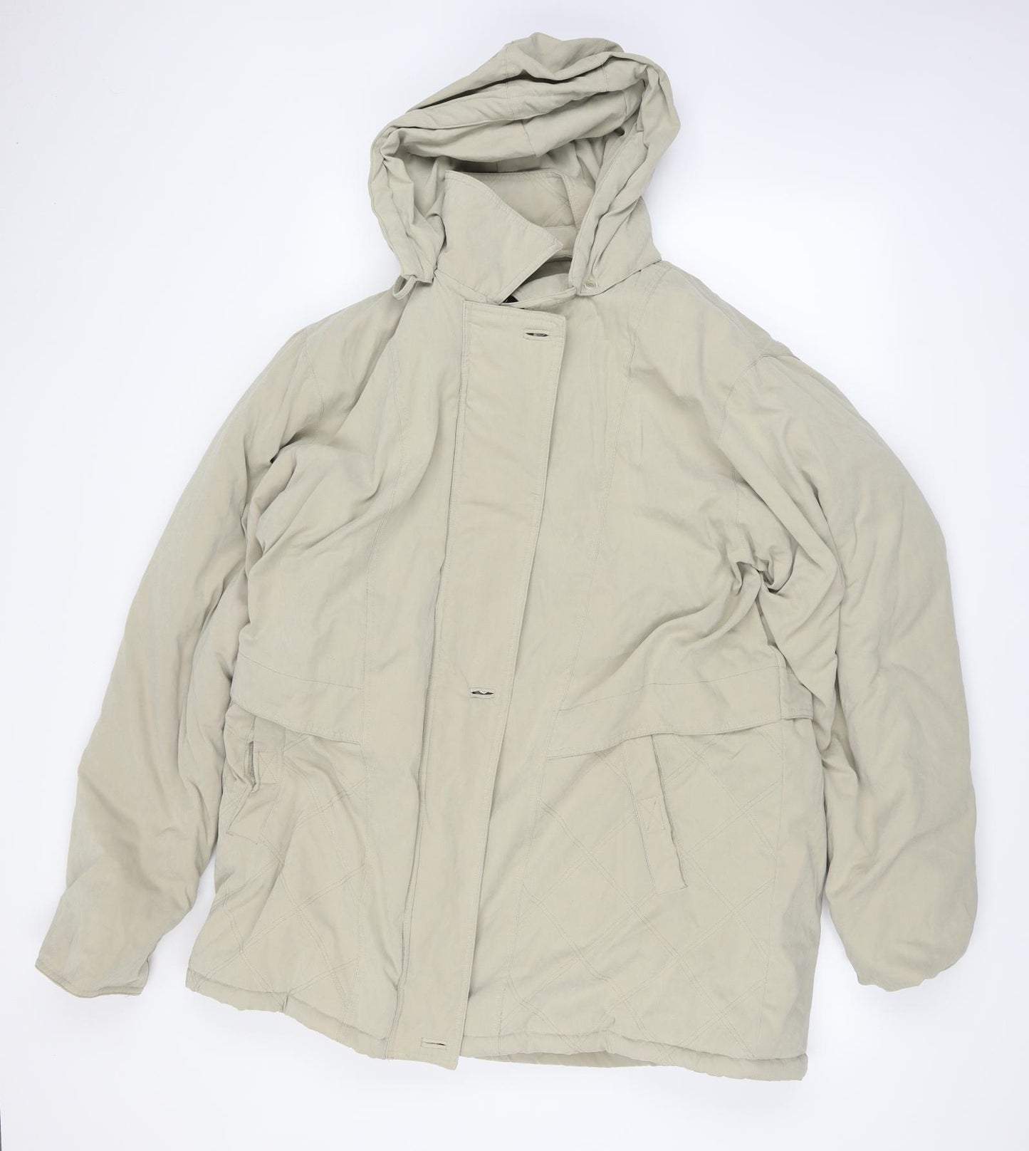 Charlotte James Womens White   Parka Coat Size 18