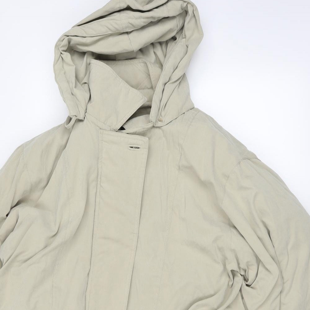 Charlotte James Womens White   Parka Coat Size 18