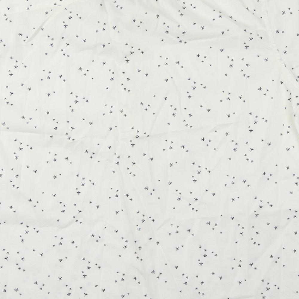 Mark and Spencer Mens White Polka Dot   Button-Up Size 2XL