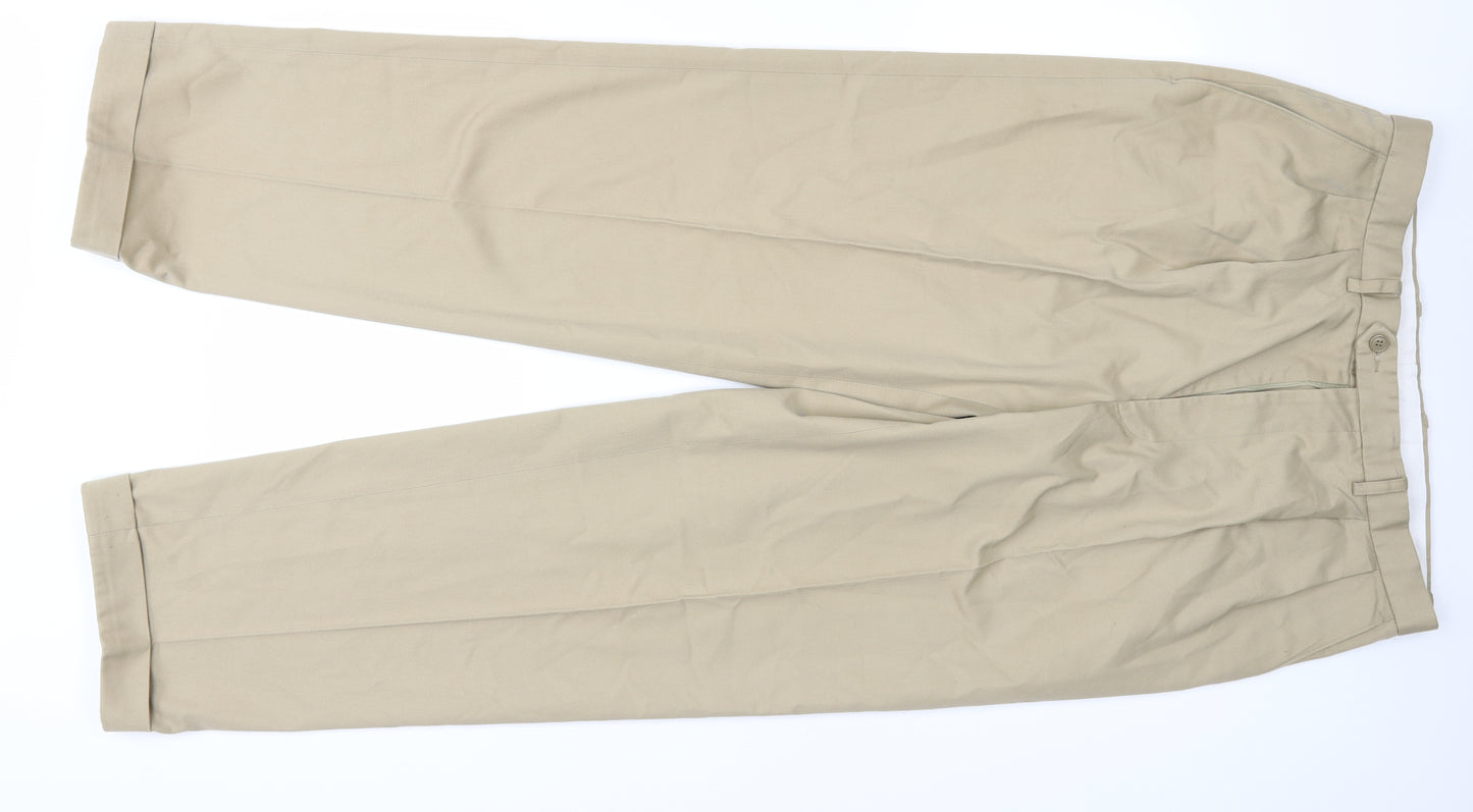 Mark and Spencer Mens Beige   Trousers  Size 34 in L32 in