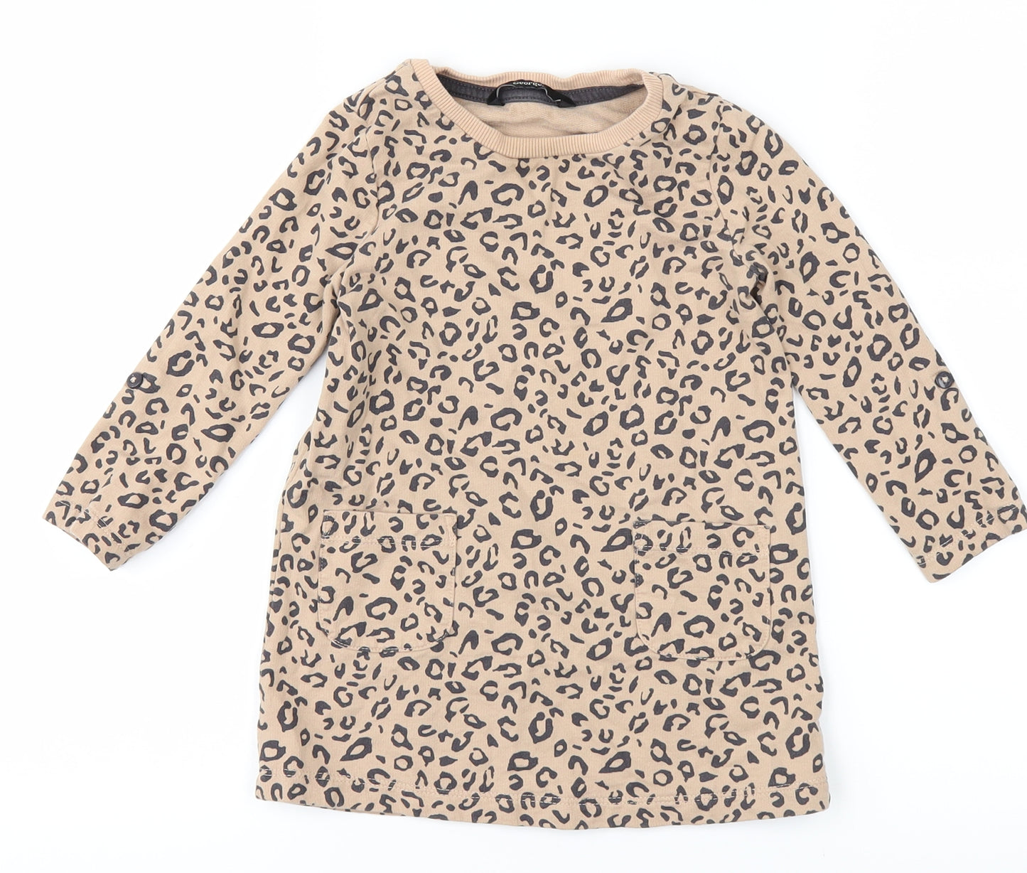 George Girls Brown Floral  Pullover Jumper Size 12-18 Months