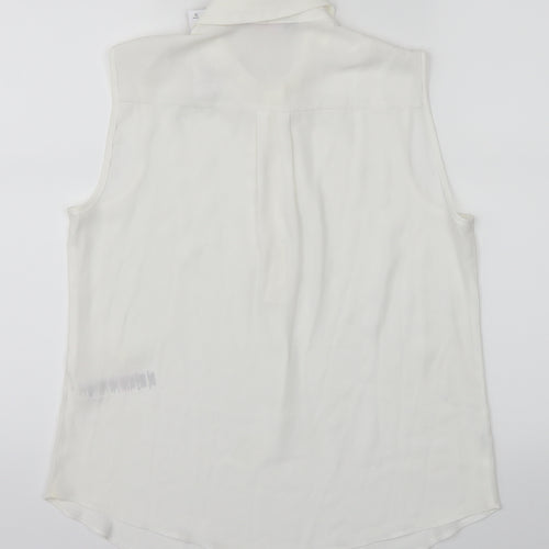 Dorothy Perkins Womens White   Cropped Button-Up Size 10