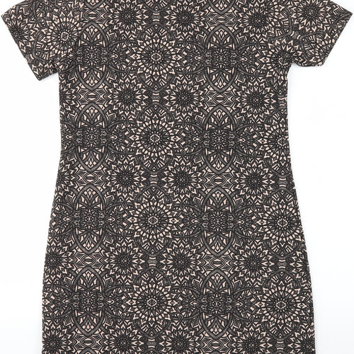 Boohoo Womens Brown Floral  Mini  Size M