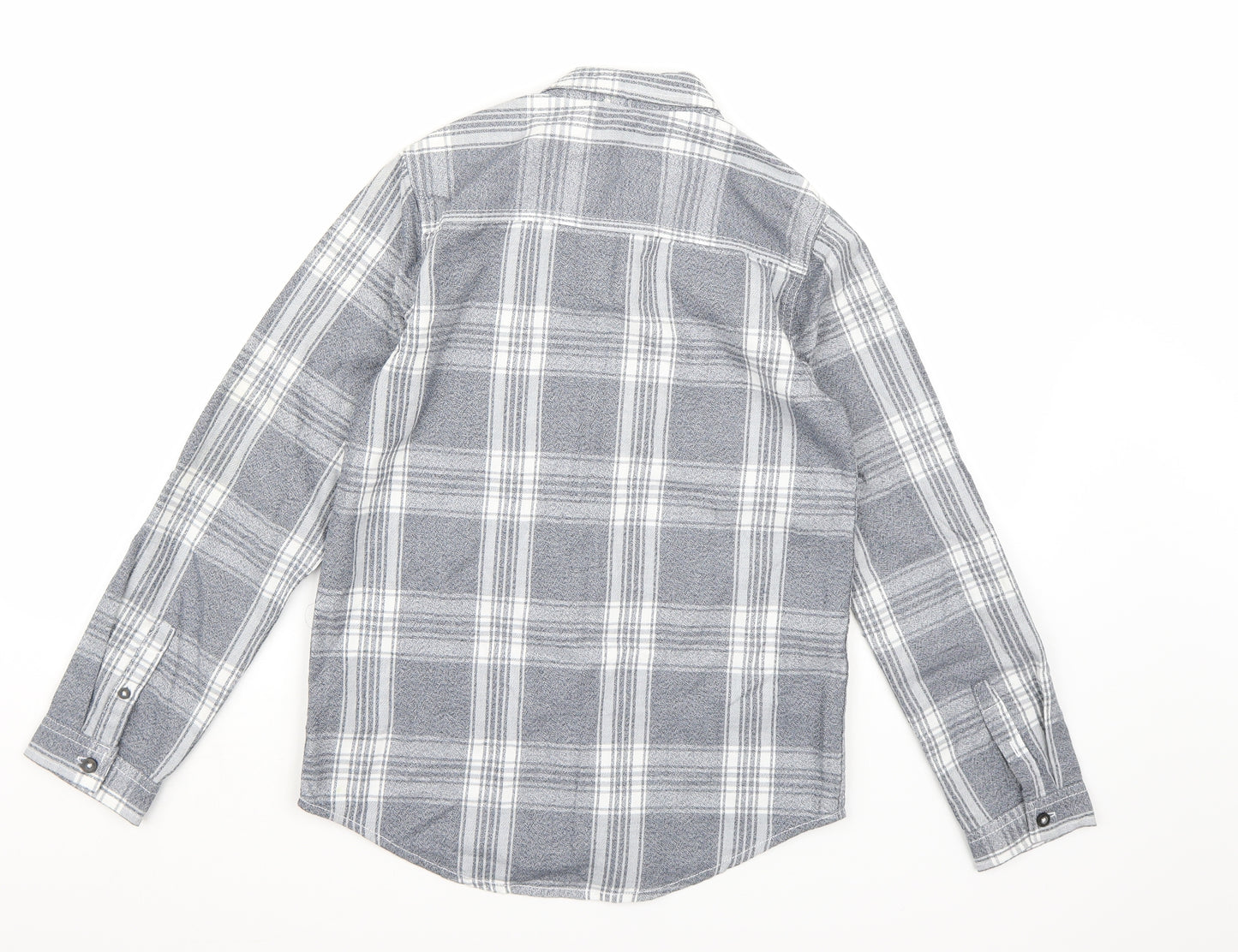 F&F Boys Blue Check  Basic Button-Up Size 10-11 Years