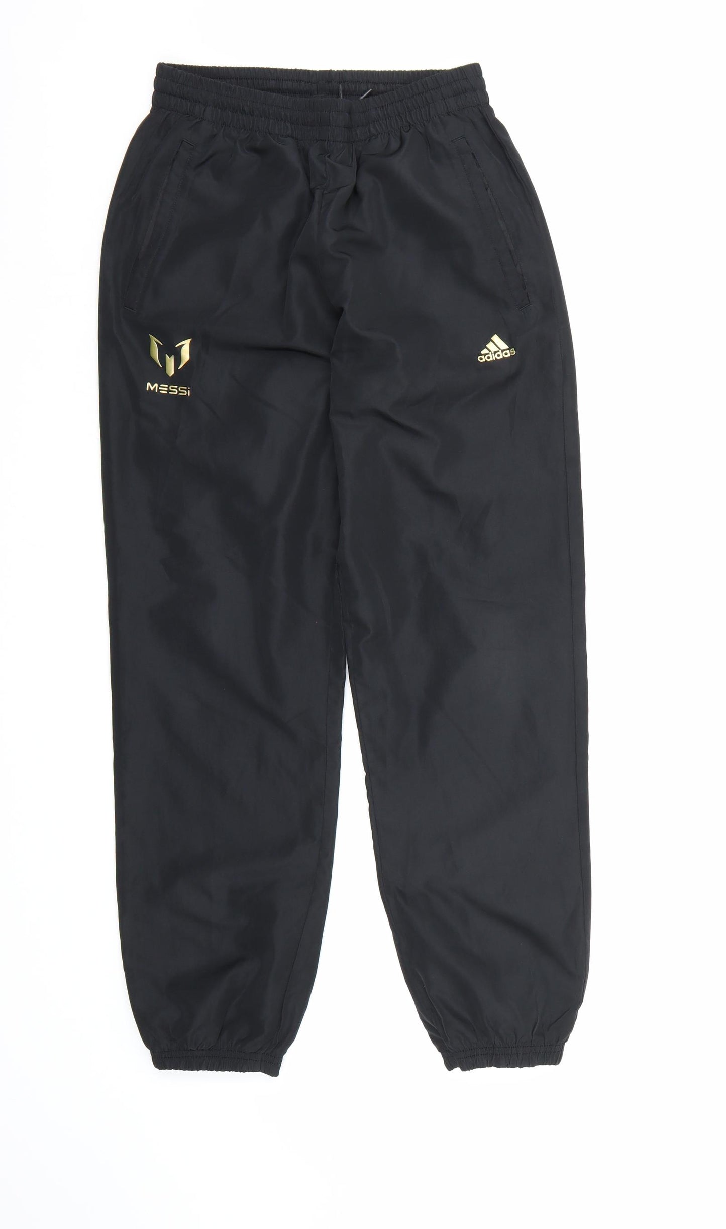 adidas Boys Black   Jogger Trousers Size 11-12 Years - Messi