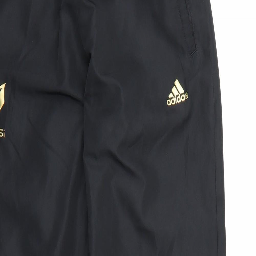 adidas Boys Black   Jogger Trousers Size 11-12 Years - Messi