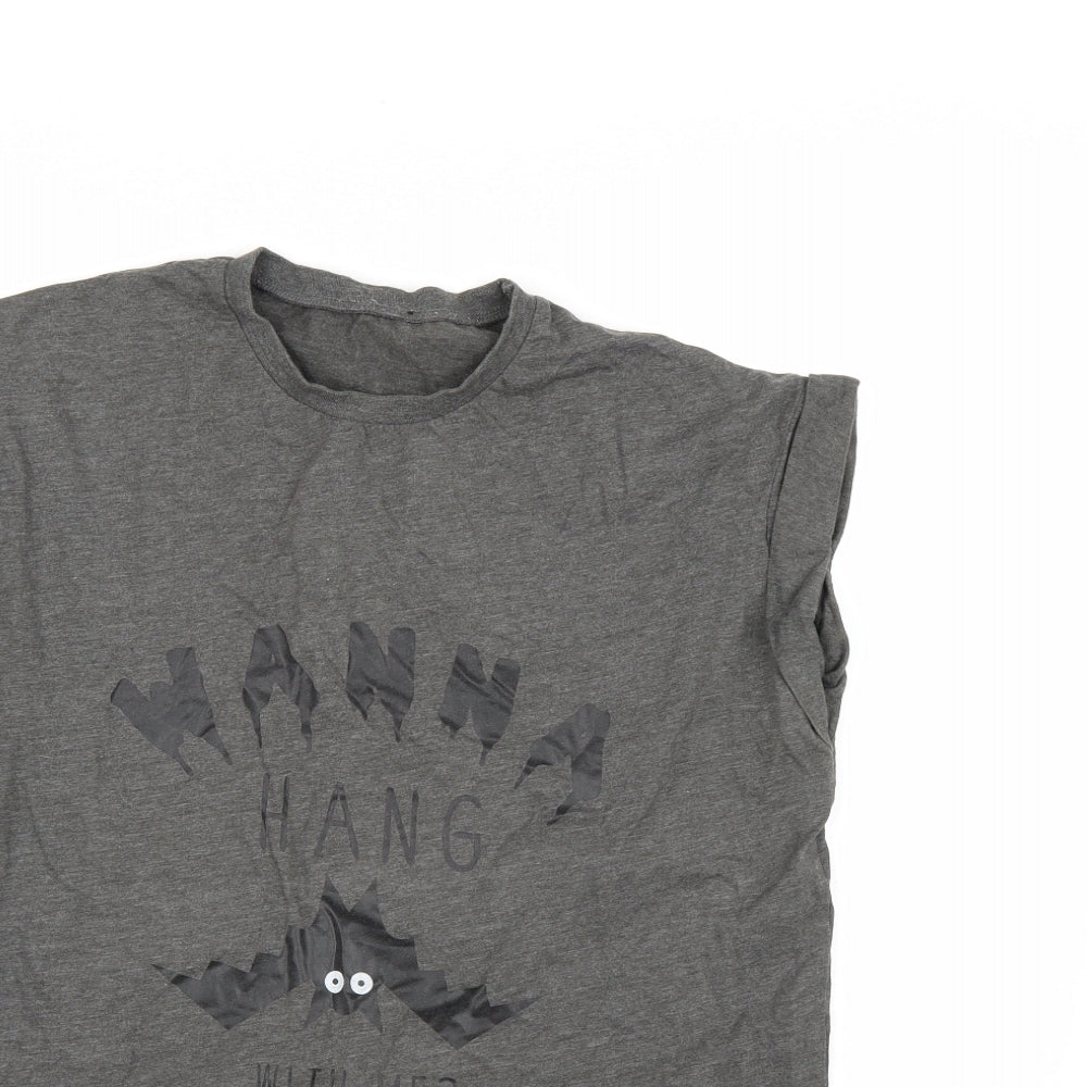 Atmosphere Womens Grey   Basic T-Shirt Size 12  - Halloween