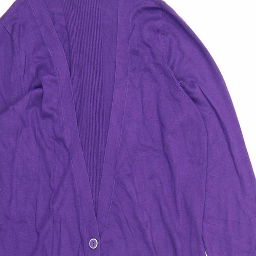 George Womens Purple  Knit Cardigan Jumper Size 20