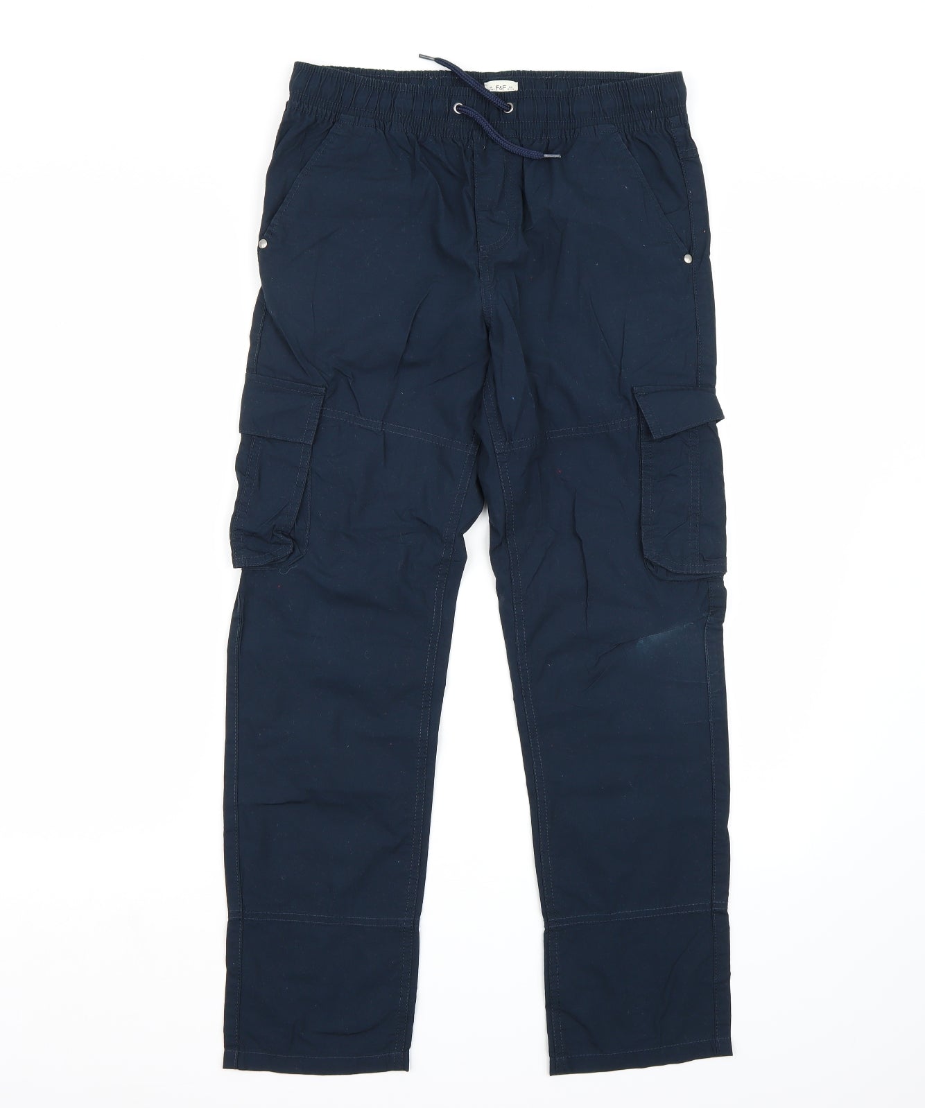 F&F Girls Blue   Cargo Trousers Size 12-13 Years